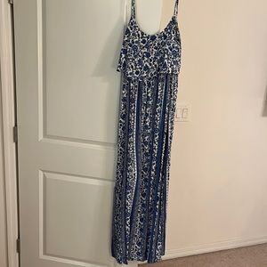 Blue Floral Maxi Dress